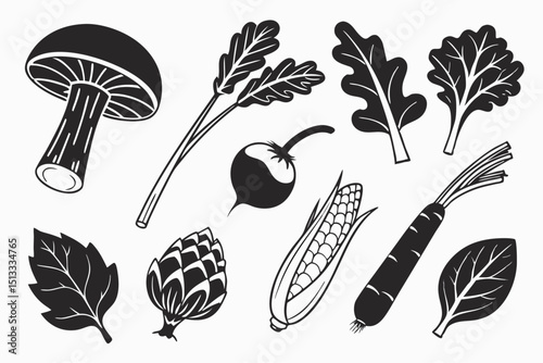 set of vegetables