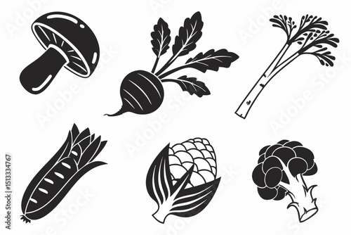 set of vegetables