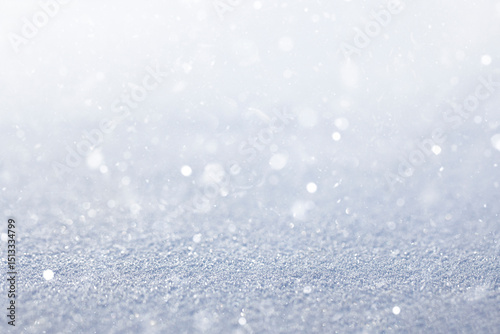 blue snow background defocus with bokeh