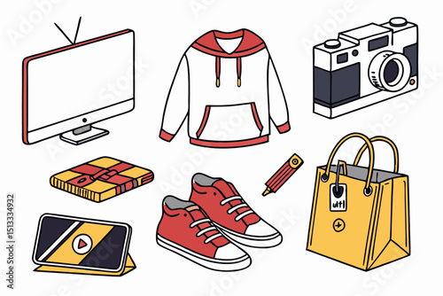 set of shopping bags