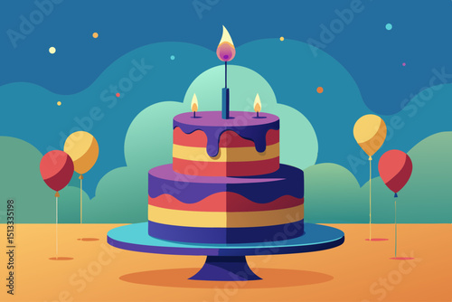 birthday cake and candles