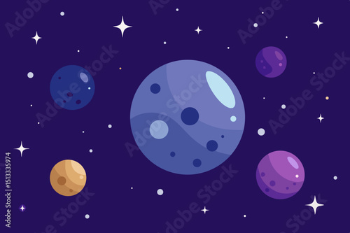 moon and stars