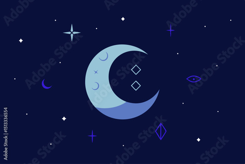 moon and stars