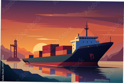cargo ship in the port