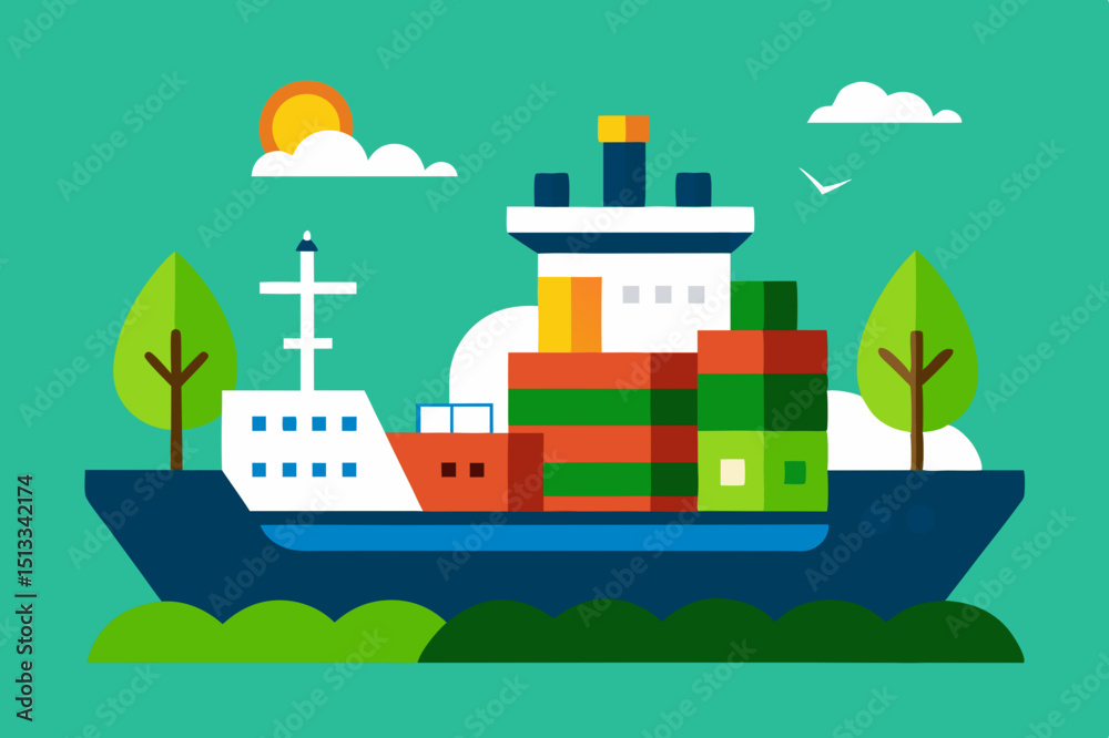 Obraz premium ship in the sea