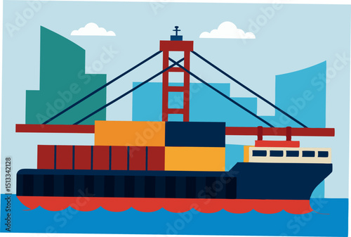 cargo ship in the sea