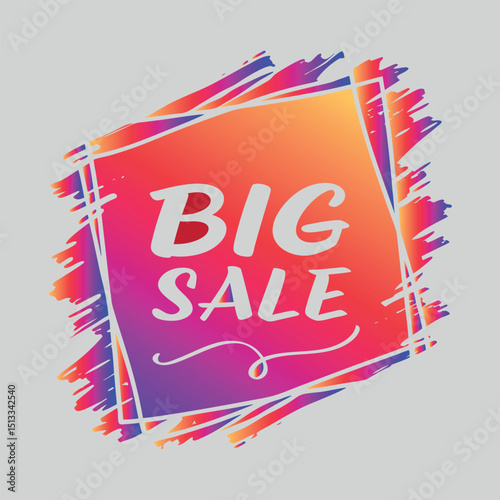 Vibrant Big Sale Announcement with Abstract Paint Splatter Design