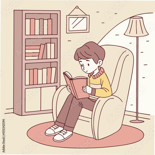 Illustration of a schoolgirl concentrating on her studies, showing commitment to learning and academic success