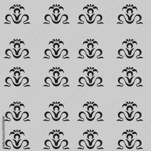 set of floral design elements pattern 