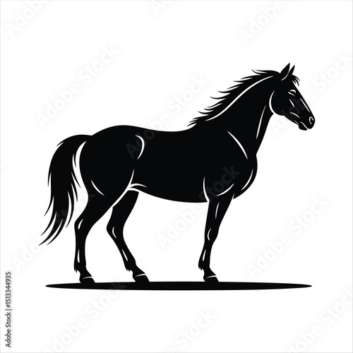 Horse Silhouette Vector Illustration