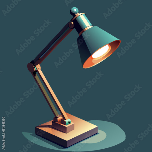 Modern Desk Lamp – 3D Illustration