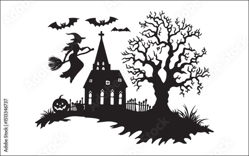spooky halloween house