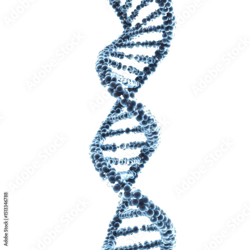 Blue DNA helix sequence element isolated on transparent background. png