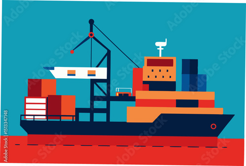 cargo ship in the port