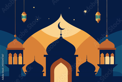 mosque at night