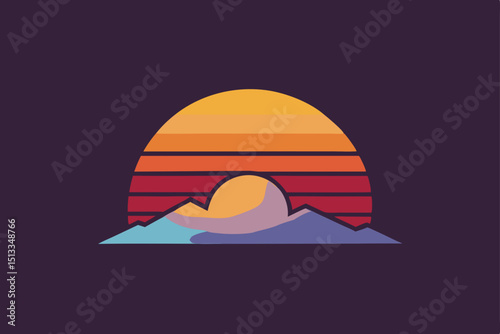 illustration of a silhouette of the sun