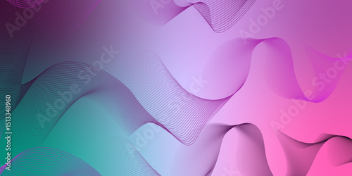 Abstract grey wavy lines Digital frequency track equalizer background. Wave lines created using blend tool. graphic design template banner business wave.