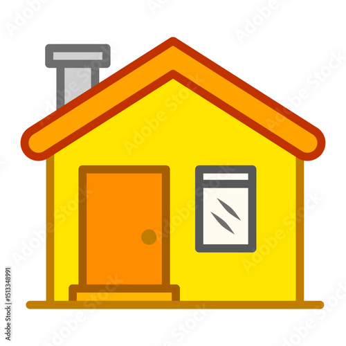 house on white background