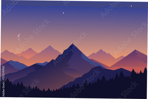 sunrise in mountains