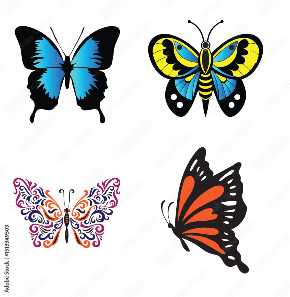 Obraz premium beuatiful butterfly colorful vector design