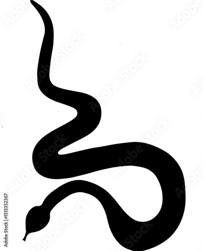 black snake vector illustration