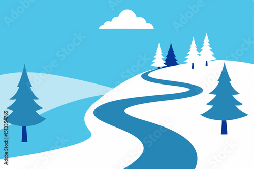 winter landscape with trees
