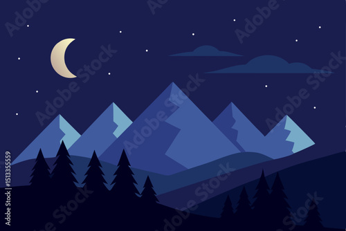 christmas night landscape