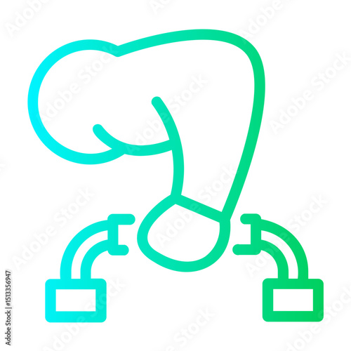 push up Line Gradient Icon