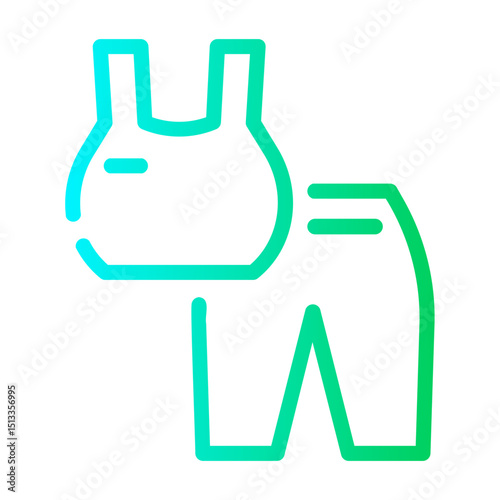 sport clothes Line Gradient Icon