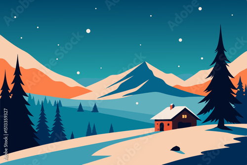 winter mountain landscape
