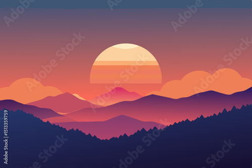 sunrise over mountains