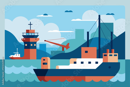 ship in the sea