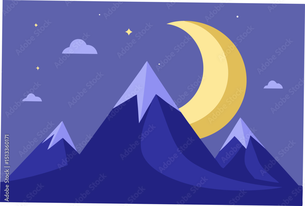 Fototapeta premium vector illustration of mountain landscape