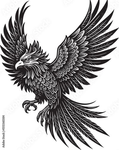 Known for its fiery plumage, the phoenix bird represents transformation, renewal, and the eternal cycle of life in various legends and cultures.