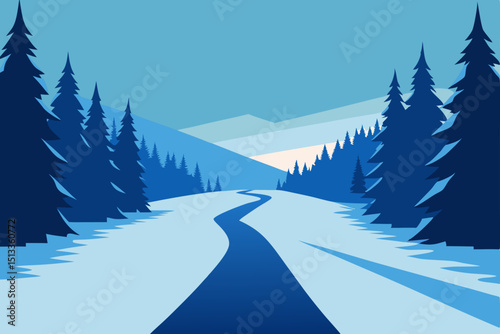winter forest landscape