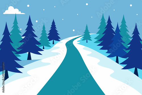 winter landscape with trees