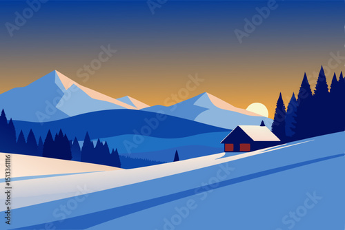 ski resort in winter