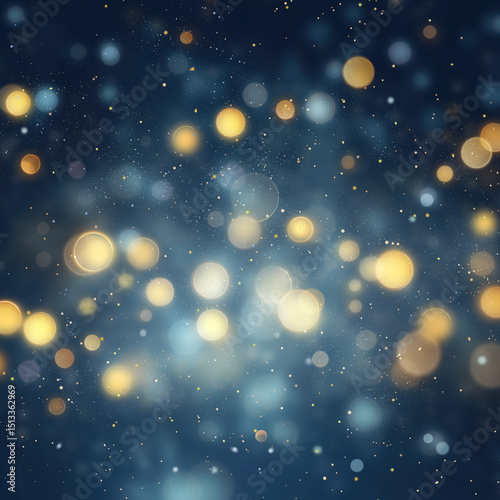 Obraz na plátně No AI! High-resolution bokeh lights from a warm-toned Christmas illumination