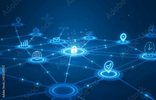 Technological Network with Security Elements