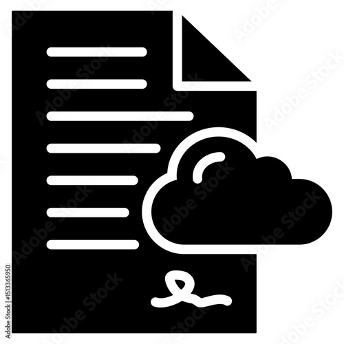 Cloud Contract Icon
