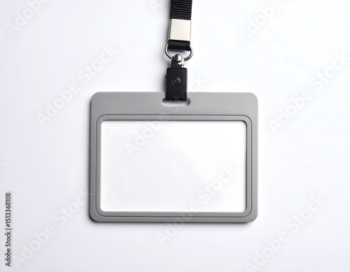 Cinematic rendering of a driver license card template on blank surface with space for custom details.