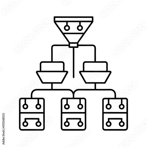data filtering and structuring system vector line art
