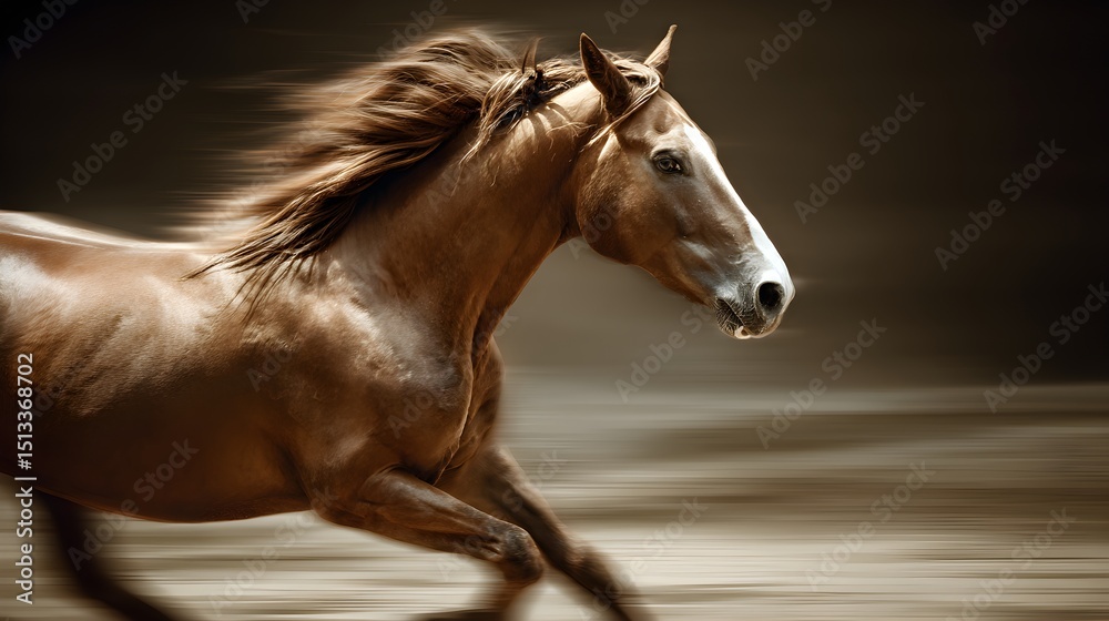 Fototapeta premium Horse in galloping motion