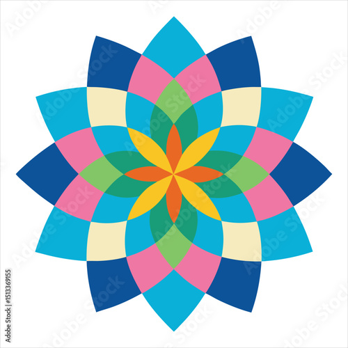 abstract background with colorful flowers