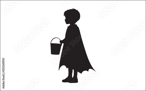 halloween silhouette of a woman