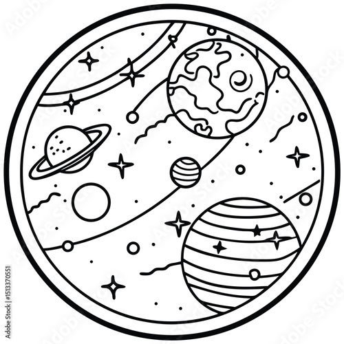moon and earth