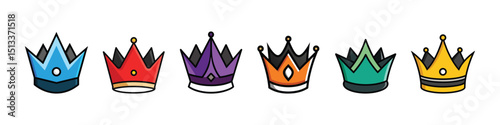 Royal Crown Icon Representing King, Queen, Luxury, and Power Symbol