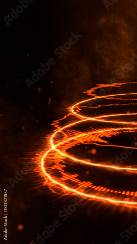Vertical music equalizer with particle, for music party, 4k illustration