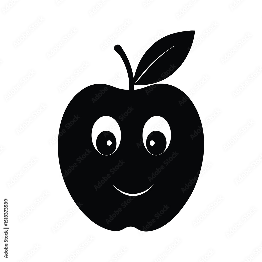Obraz premium apple cartoon character