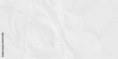 White crumpled recycled craft paper texture background. Abstract shape background with space paper for text. Minimal wrinkled rough canvas paper texture.
 